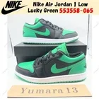 Nike Air Jordan 1 Low Lucky Green Black 553558-065 Men's Size