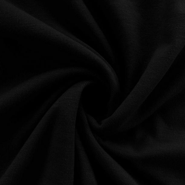 Camiseta de Verano con Cuello en V Negra L