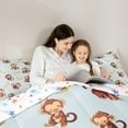 thumbnail image 5 of Manfei Funny Monkey Bedding Comforter Set, Wild Animal Twin Comforter Sets, Tropical Fruit Banana Bedding Set, Lightweight Room Decor, 2pcs Reversible, 5 of 8