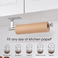 thumbnail image 7 of KOKOSIRI Paper Towel Holder Self-Adhesive Bar Under Cabinet for Kitchen Towel Polished Chrome Stainless Steel Wall Mounted Rack, B3012CH, 7 of 7