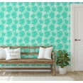 thumbnail image 3 of S4Sassy Peel and Stick Wall Covering, Coral Reef Removable Wall Wrap - Green Instant Walls Makeover Mural for Bathroom, Laundry Room, Closet - Self-Adhesive Wallpaper Vinyl -25"x360", 3 of 9