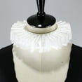 thumbnail image 4 of SIEYIO Women Ribbon Ruffled Fake Collar Victorian Renaissance Neck Ruff Satin Choker, 4 of 10