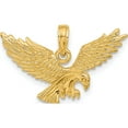 thumbnail image 4 of 14K Yellow Gold Solid Polished Eagle Landing Pendant (22.03 X 26) Made In United States c2440, 4 of 6