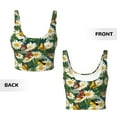 thumbnail image 5 of Haiem Sunflowers And Butterflies Pattern Womens Sports Bra - U Neck Padded Low Impact Yoga Bra Workout Crop Top Gym Moisture-Wicking Workout Vest -Small, 5 of 9