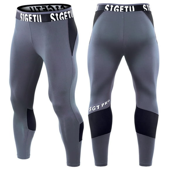 TIMIFIS Men's Compression Pants Yoga Leggings Gym Jogger Pants Cool Dry Sports Pants Workout Running Tights Pants - Spring/Summer