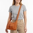 thumbnail image 3 of PULLIMORE Crossbody Bag for Women Nylon Waterproof Shoulder Purse Handbag Messenger Bag Lightweight Multi-Pockets Pocketbooks, Orange, 3 of 9