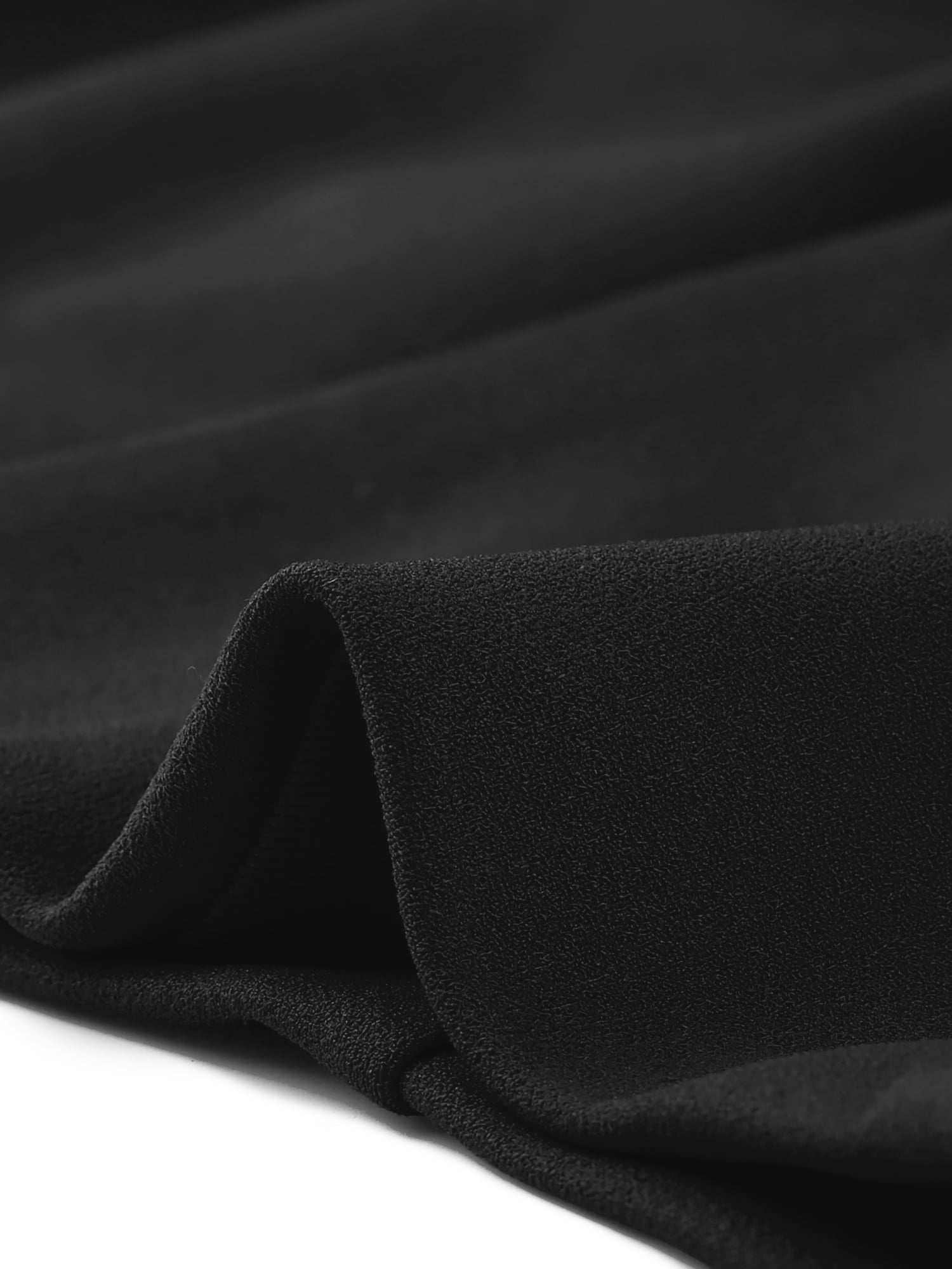 DARING DIVA Women's 3/4 Sleeve Shrug Top Collarless Pleated Open Front Cropped Cardigan XL Black