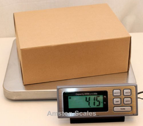 200 LB x 0.05 LB Digital Postal Postage Shipping Scale Stainless ...