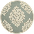 thumbnail image 3 of SAFAVIEH Martha Stewart Floret Damask Geometric Wool Area Rug, Arrowroot, 4' x 4' Round, 3 of 6