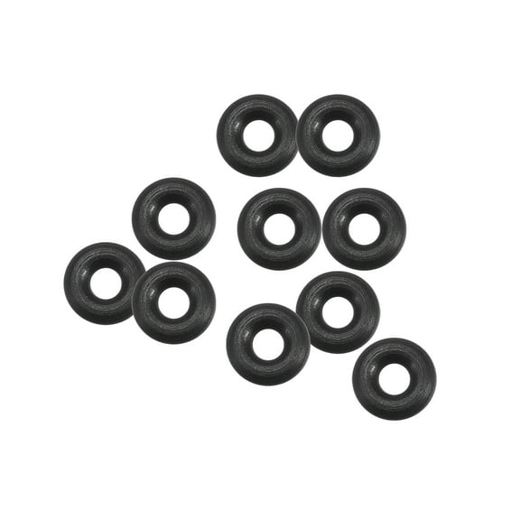 Fluorine Rubber O Rings 6mm OD, 2.2mm Inner Diameter, 1.9mm Width, Seal Gasket Black 10Pcs