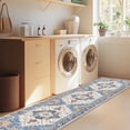 thumbnail image 6 of Washable Runner Rug, 2x8 Non-Slip Boho Vintage Hallway Rug with Rubber Backing, Low Pile Faux Wool Distressed Carpet Runner for Bedroom, Kitchen, Laundry, Entrance, 6 of 7