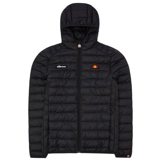 ellesse chaqueta para hombre LOMBARDY - chaqueta acolchada, acolchada, capucha, cremallera, logotipo, uni Negro XL (X-Large)