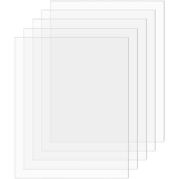 SimbaLux Acrylic Sheet Clear 8 x 10 Panel 0.04 Thick 1mm Plexiglass Board, Easy to Cut, Pack of 5