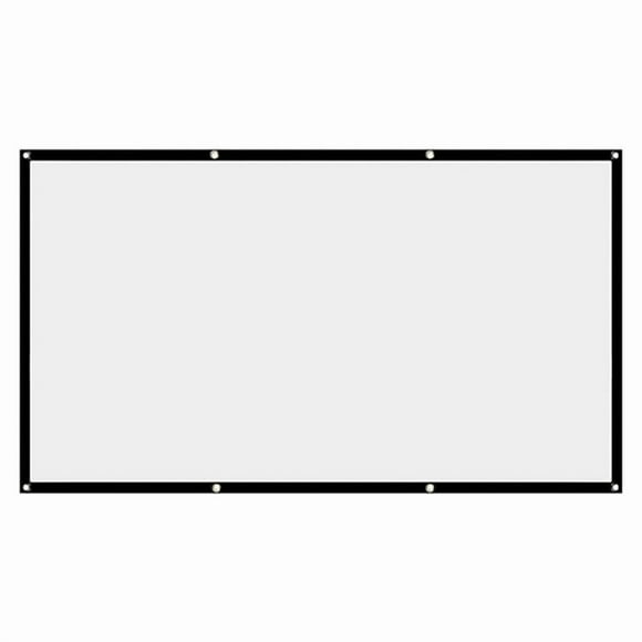 Pantalla de Proyector Pantalla de Cine 16:9 Pantalla de Proyector Portátil Plegable Lavable para Cine en Casa Película de 100 Pulgadas