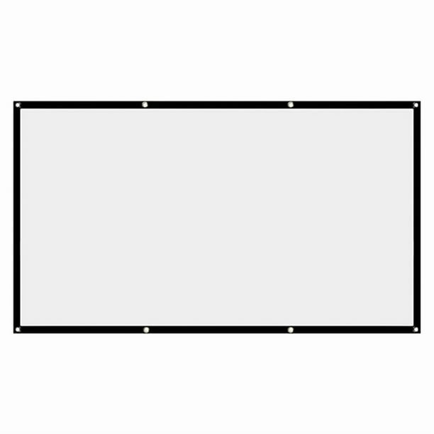 Pantalla de Proyector Pantalla de Cine 16:9 Pantalla de Proyector Portátil Plegable Lavable para Cine en Casa Película de 100 Pulgadas
