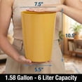 thumbnail image 3 of HOLDN’ STORAGE Small Trash Can with Open Top for Compact and Tight Spaces – 1.58 gal Capacity, Soft Brass, 3 of 8
