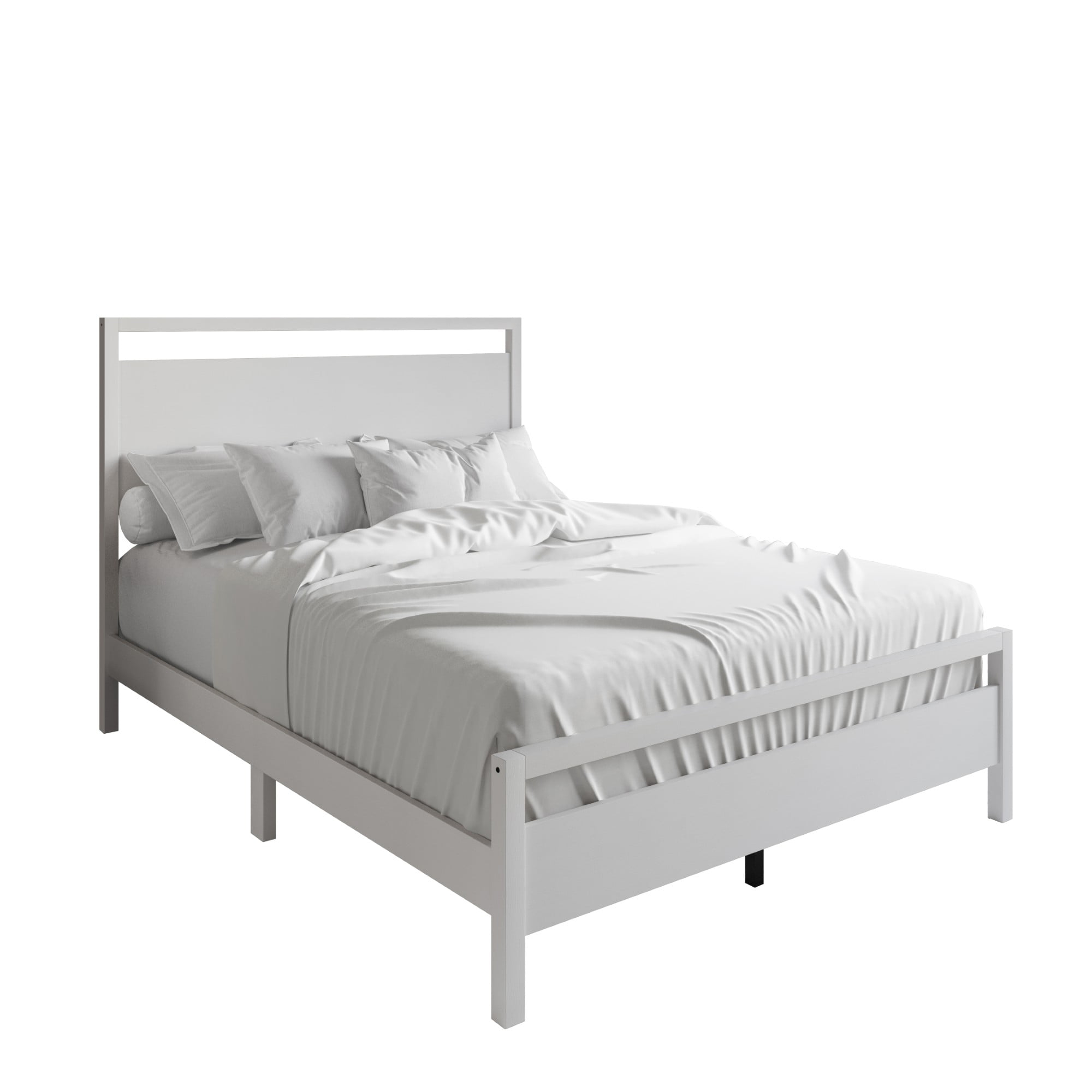 Ontario Panel Bed for Adult, Clean and Chic Modern Bed Frame, Perfect for Cozy Setups, Neutral Homes & Simple Interior Styles, Box Spring Required