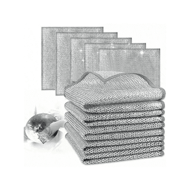 2025,10pcs Multipurpose Wire Miracle Cleaning Cloths, Magnifying Wire Dishwashing Rags For Wet And Dry Mesh Microfiber Cleaning Cloth For Metal, Kitchen, Dishes