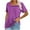 Purple B, variant on AHABREXF Womens Striped Short Sleeve T Shirts Casual Square Neck Summer Tee Tops, Size S-2XL