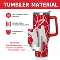 thumbnail image 5 of 40 Oz Tumbler with Handle and Straw Lid, Baseball Fans Gifts Insulated Cup for Him Her, Double Stainless Steel Leak Proof Coffee Travel Mug, Red Water Bottle Gift for Men Women, 5 of 6