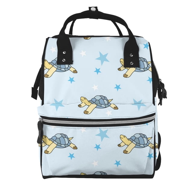 Disketp Cartoon Turtle Mochila de Pañales de Gran Capacidad con Múltiples Bolsillos, Mochila de Viaje Multifuncional para Bebé, Unisex, Moderna y Resistente