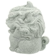 Chinese Dragon Carved Decor Desktop Kylin Ornament Sandstone Statue Figurine Office Decor