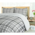 thumbnail image 5 of Ambesonne Geometric Duvet Cover Set, Vertical Line Square, 2-Calking, Grey White, 5 of 7
