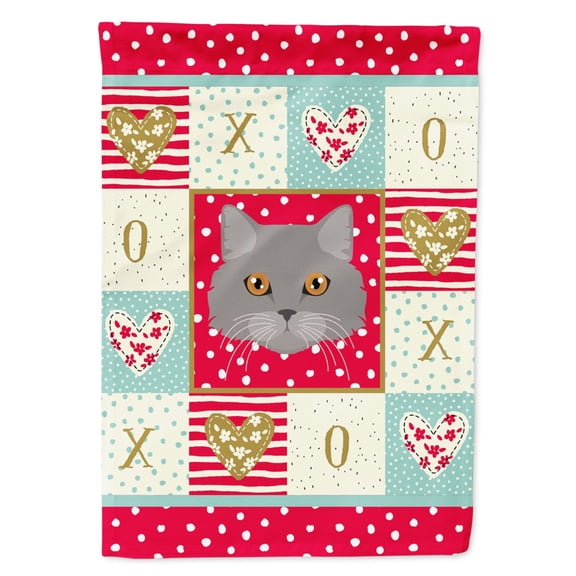 Carolines Treasures CK5093GF Brazilian Longhair Cat Love Flag Garden Size Small multicolor