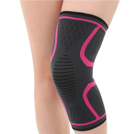 

NUOLUX Anti Knee Support Brace Sleeve Knee Protector Brace for Running Hiking Outdoor Sports Activities - Size M (Rosy)