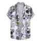 thumbnail image 1 of Camisas Hombre Vestir Camisa de manga corta hawaiana holgada deportiva casual de moda para hombre (Yellow, XL), 1 of 7
