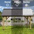 thumbnail image 5 of 15' x 13' Wooden Hardtop Gazebo with Ceiling Hook, 5 of 11