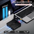 thumbnail image 3 of External Blu Ray Drive for Laptop PC CD DVD Read/Write Player Portable 3D Blu Ray Drive Compatible ,Wide Compatibility, 3 of 5
