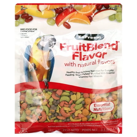 ZuPreem FruitBlend with Natural Fruit Flavors Large Breed Bird Food, 3.5 Lb