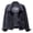 Black Gray L, variant on Women Jacket Turn-down Collar Long Sleeve Single-breasted Solid Color Buttons Embroidery Pockets Short Type Denim Hip Hop Streetwear Lady Coat