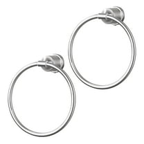 WOWOW Bathroom Stainless Steel Hardward  Towel Ring Brushed Nickel Set of 2