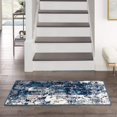 thumbnail image 6 of 3' X 5' Blue Abstract Power Loom Area Rug, 6 of 10