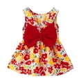 thumbnail image 4 of QTOCIO Toddler Girls Dresses, Baby Girl Summer Clothes, Toddler Baby Girls Summer Casual Sleeveless Floral Dress Cute Bow Print Dress, Red, 18 Months, 4 of 7