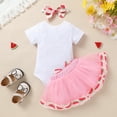 thumbnail image 3 of Younger Tree Newborn Baby Girls My 1st Birthday Dress Infant Pink Shiny Printed Sequin Bowknot Tutu Princess Dress for 6-12 Months, 3 of 8
