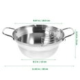 thumbnail image 2 of UPGRATOR 1 Pc Portable Frying Pan Mini Japanese Style 28X13X8Cm Round Silver For Home Kitchen Tool, 2 of 5
