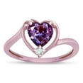 thumbnail image 3 of Star K � Simulated Alexandrite Heart Bypass Love Knot Promise Ring, 3 of 9