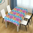 thumbnail image 4 of JSTEL Tie Dye Tie Dye Rainbow Table Cloth Square 54 x 54 Inch Tablecloth Anti Wrinkle Table Cover for Dining Kitchen Parties, 4 of 6