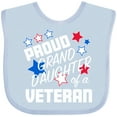 thumbnail image 3 of Inktastic Proud Granddaughter of a Veteran- Veterans Day Girls Baby Bib, 3 of 4
