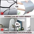 thumbnail image 4 of 8x6 Inches Self Adhesive Acrylic Mirror Tiles Waterproof Flexible Mirror Wall Stickers Sheets Non Glass Body Mirror for Bathroom Bedroom Living Room Gym Wall Decor (4PCS Mirror), 4 of 5