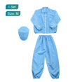 thumbnail image 2 of ESD Lab Coat Anti Static Clothing Science Jacket Cuff Lapel Collar with Hat Wear Uniform Work (Blue, M), 2 of 6