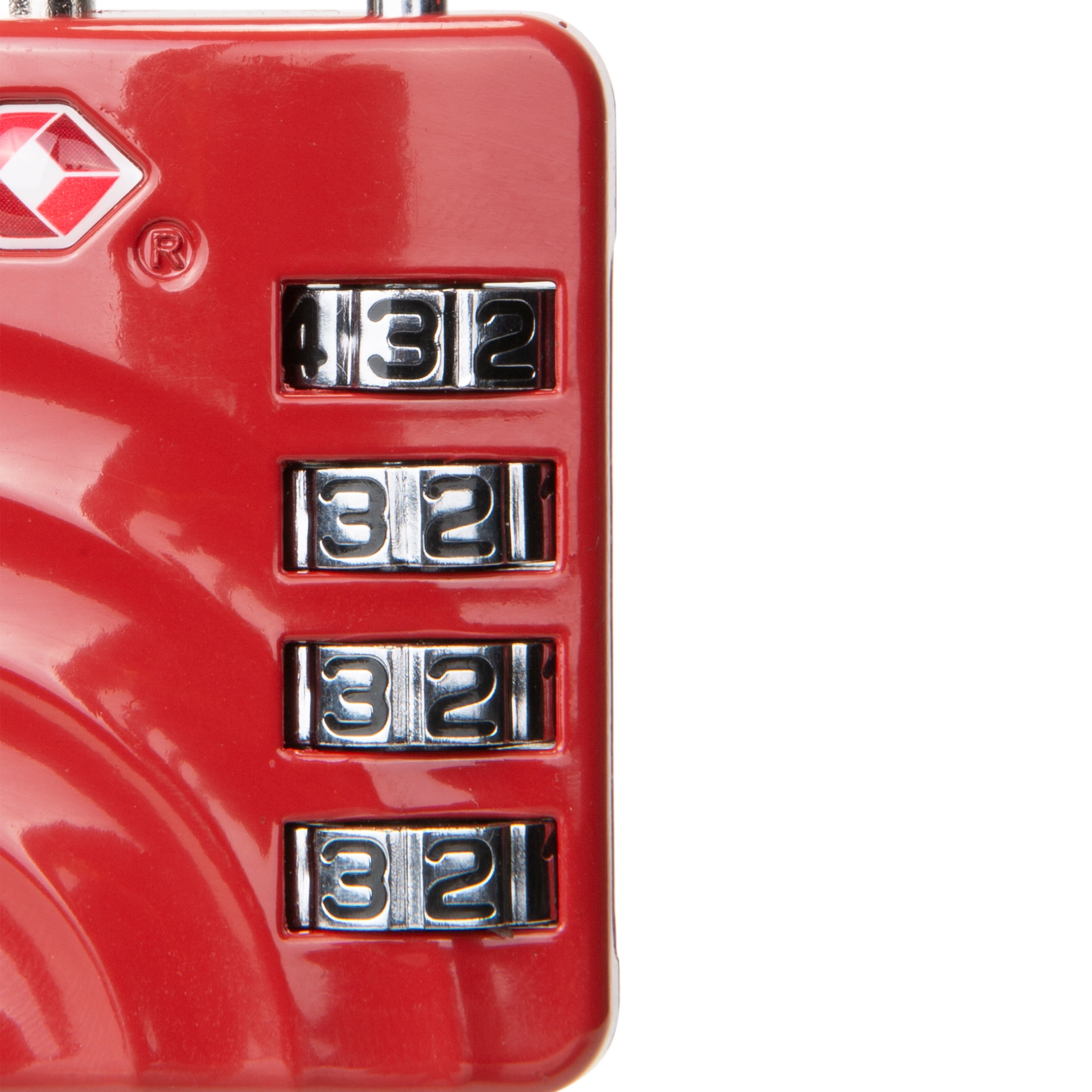 (2 pack) Protégé 4 Dial Alloy Combination Travel Luggage Lock, TSA Approved, Red