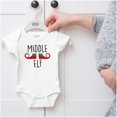 thumbnail image 5 of Christmas Middle Elf Matching Family Romper Boys or Girls Infant Baby Brisco Brands NB, 5 of 6