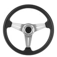 thumbnail image 1 of Volant de Direction Dérivant, Résistant à l'Usure Confortable Anti-Rouille Volant 14 Pouces Alliage d'Aluminium PU Élégant pour Modification Auto Rouge, Noir, Argent, 1 of 8