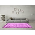 thumbnail image 3 of Ahgly Company Indoor Square Abstract Pink Contemporary Area Rugs, 7' Square, 3 of 4