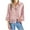 Pink-02, variant on STETMN Women Summer Tops Linen Cotton Shirts Button Up Tops Casual 3/4 Sleeve Lightweight Plain Tees