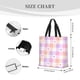 thumbnail image 3 of Easygdp Heart Buffalo Plaid Bolsa Tote para Mujer, Bolso de Hombro para Trabajo, Playa, Viajes, Compras y Supermercado, 3 of 6